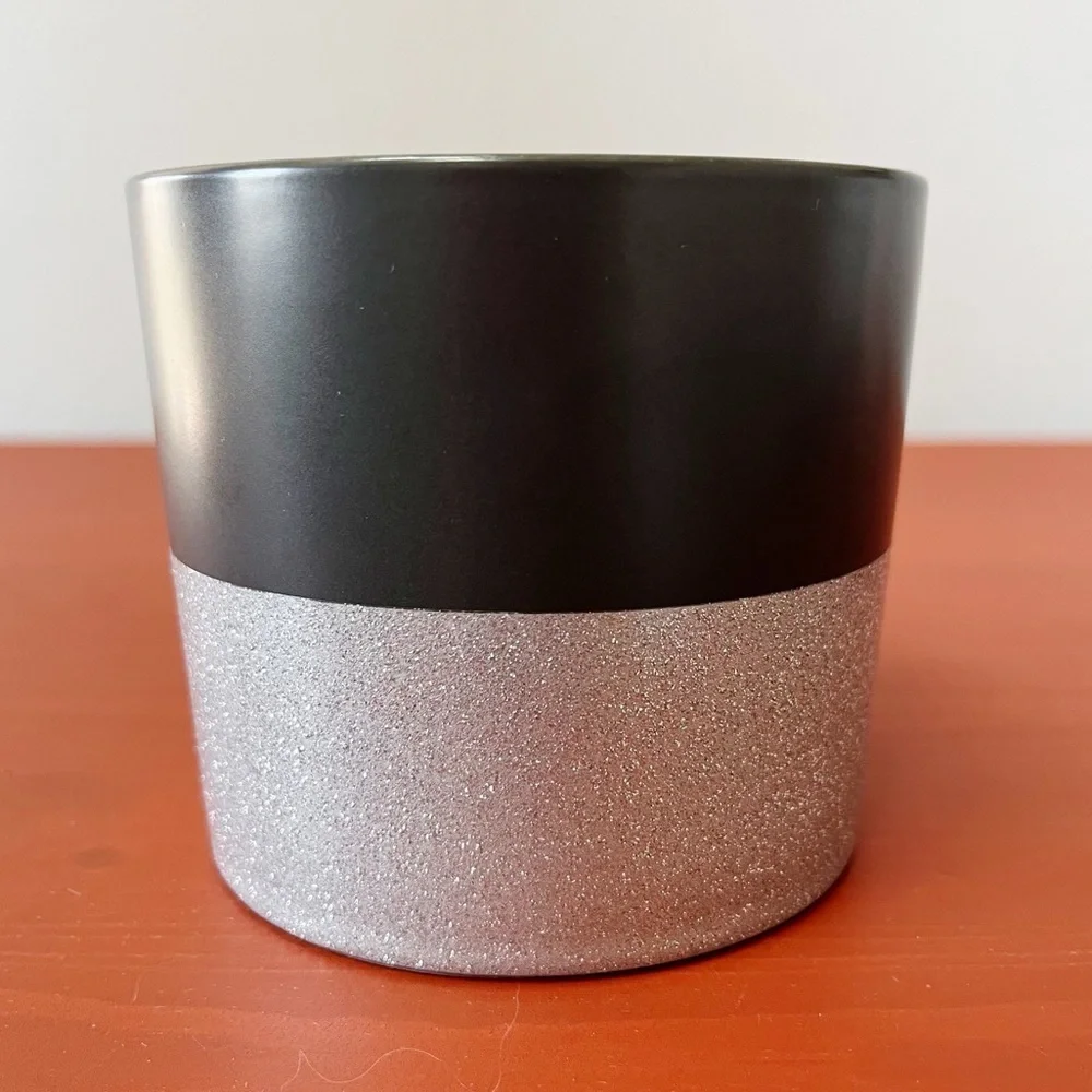 Starbucks Collectible Matte Charcoal Gray Silver Glitter Coffee Tea Mug 2018